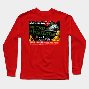 Classic Horror Movie Lobby Card - The Curse of Frankenstein Long Sleeve T-Shirt